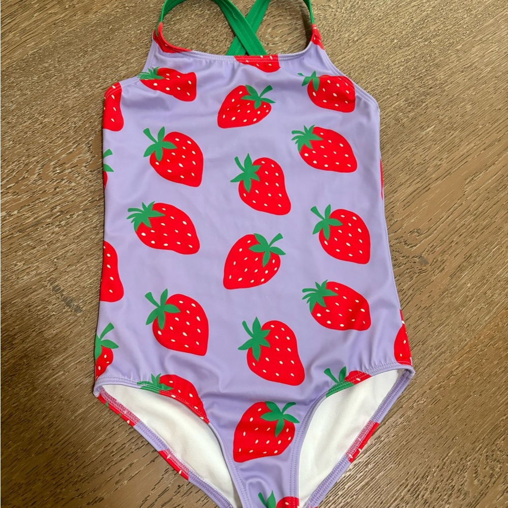 Boden size 7/8 One Piece Strawberry swimsuit